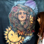 Gaia moeder Earth Goddess Tarot de wereld Wandkleed