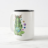 Gaia Moeder Earth Goddess Tweekleurige Koffiemok (Voorkant links)