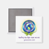 Gaia Scène Vierkante Koelkastmagneet Drop Logo Magneet (Voorkant / Achterkant)