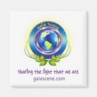 Gaia Scène Vierkante Koelkastmagneet Drop Logo Magneet