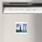 Gaia Scenics' Uitzicht Vierkante ijskastmagneet Magneet (Insitu (Vaatwasser))