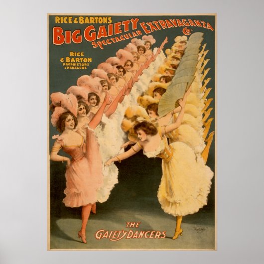 Gaiety Dancers -  Adverteren Poster (Voorkant)