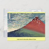 Gaifu kaisei door Katsushika, Hokusai Ukiyoe Briefkaart (Voorkant / Achterkant)