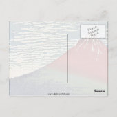Gaifu kaisei door Katsushika, Hokusai Ukiyoe Briefkaart (Achterkant)