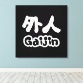 Gaijin 外 人 | Kanji Nihongo Japans Taal Canvas Afdruk (Insitu (Houten vloer))