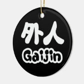 Gaijin 外 人 | Kanji Nihongo Japans Taal Keramisch Ornament (Links)