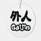 Gaijin 外 人 | Kanji Nihongo Japans Taal Keramisch Ornament (Links)
