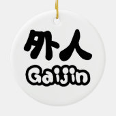 Gaijin 外 人 | Kanji Nihongo Japans Taal Keramisch Ornament (Achterkant)