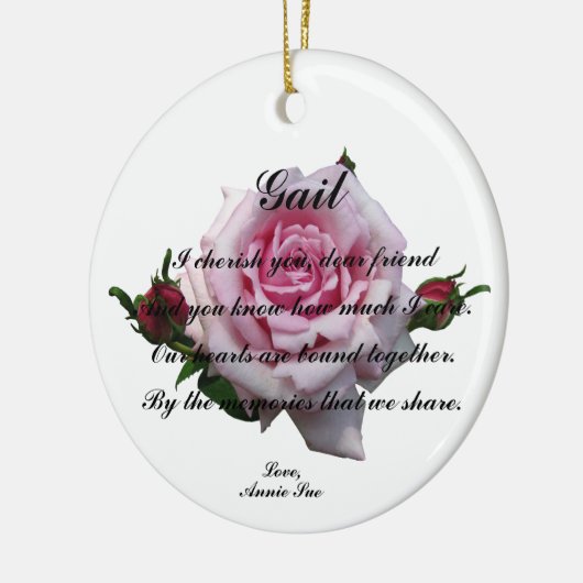 GAIL QUOTE CERAMIC KERAMISCH ORNAMENT (Links)