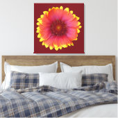 Gaillardia 1 canvas afdruk (Insitu (Slaapkamer))