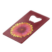 Gaillardia 1 creditkaart flessenopener (Voorkant Gekanteld)