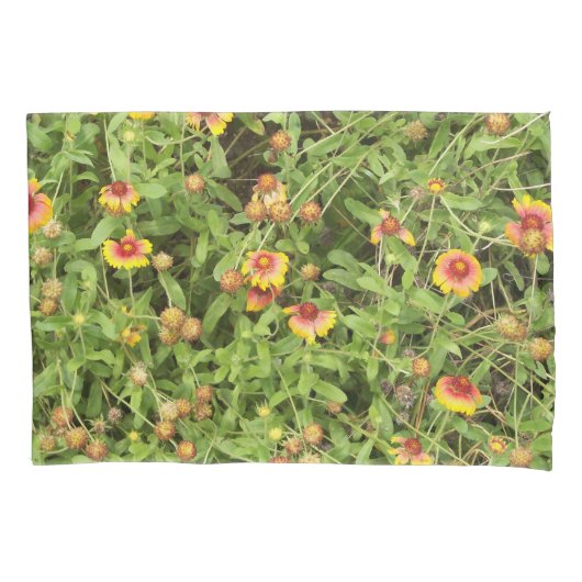 Gaillardia / deken bloemen kussensloop (Voorkant)