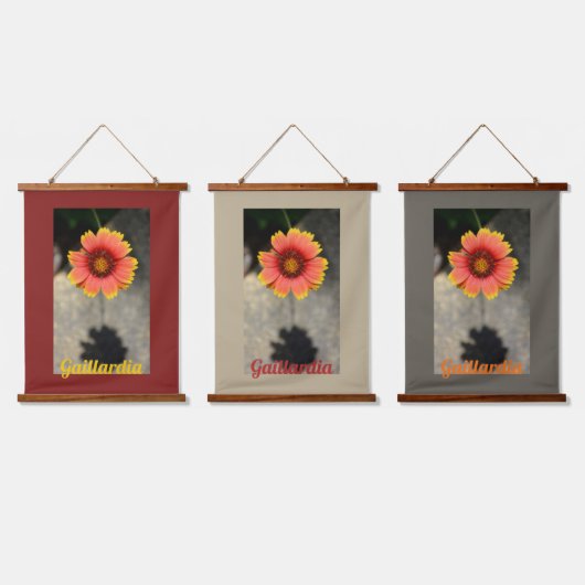 Gaillardia Flower and Shadow Floral Photographic Hangend Wandkleed (Driedubbel)