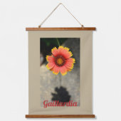 Gaillardia Flower and Shadow Floral Photographic Hangend Wandkleed (Voorkant 2)