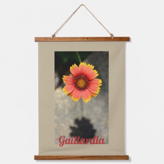 Gaillardia Flower and Shadow Floral Photographic Hangend Wandkleed (Voorkant 2)