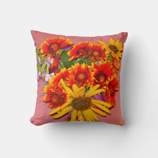 Gaillardia Flower Mix Pillow Kussen (Voorkant)
