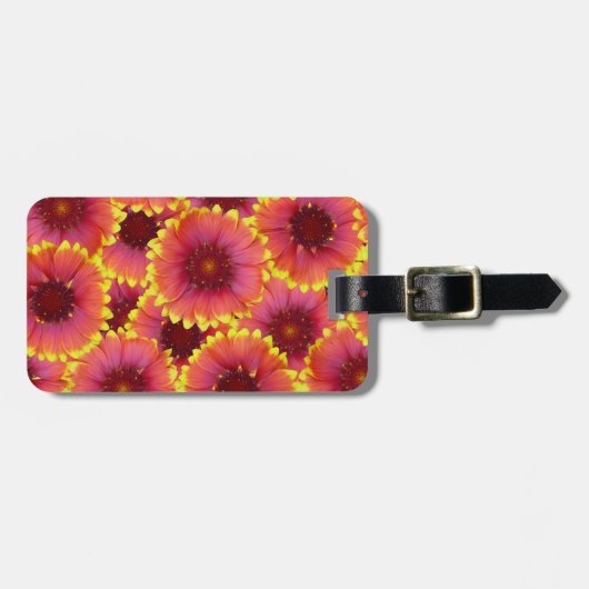 Gaillardia Seamless Patroon Bagagelabel (Voorkant horizontaal)