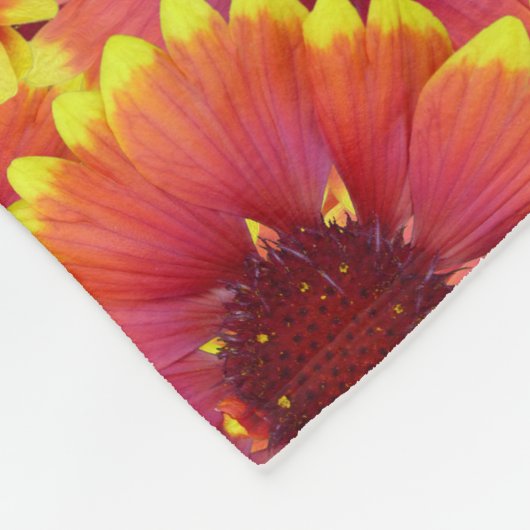 Gaillardia Seamless Patroon Fleece Deken (Hoek)