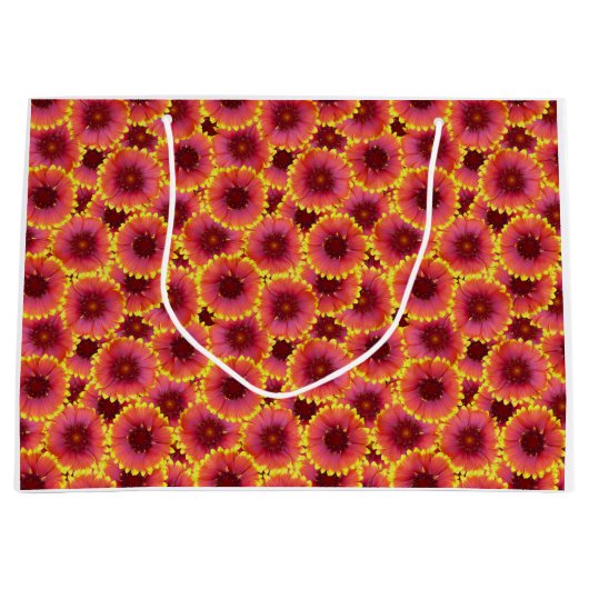 Gaillardia Seamless Patroon Groot Cadeauzakje (Voorkant)