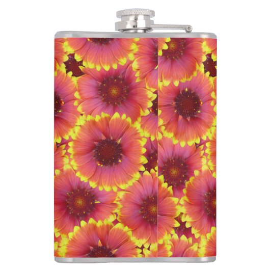 Gaillardia Seamless Patroon Heupfles (Achterkant)