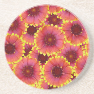 Gaillardia Seamless Patroon Zandsteen Onderzetter