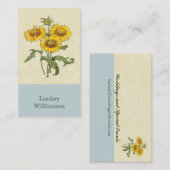 Gaillardia Sunflower Botanical Personalized Visitekaartje (Voorkant / Achterkant)