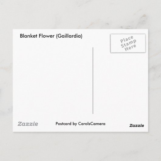 Gaillardia Wilde Canvas tas (Blanket Flower) Briefkaart (Achterkant)