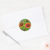 Gaillardia Wilde Canvas tas (Blanket Flower) Ronde Sticker (Envelop)