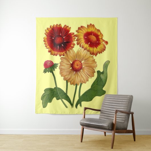 gaillardias print wandkleed (In situ)