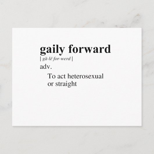 GAILY FORWARD BRIEFKAART (Voorkant)