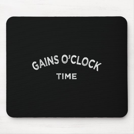 Gain O'clock Time Funny Powerlifting Bodybuilding Muismat (Voorkant)