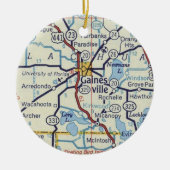 Gainesville Fl  Map Keramisch Ornament (Voorkant)