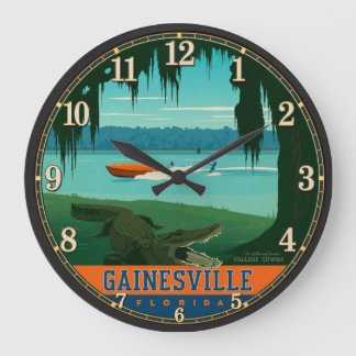 Gainesville Florida Alligator Vintage Travel Poste Grote Klok
