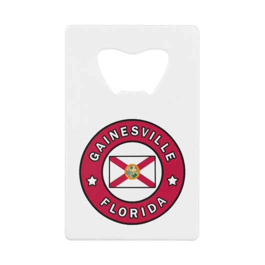 Gainesville Florida Creditkaart Flessenopener (Voorkant)