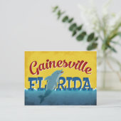 Gainesville Florida Dolphin Retro Vintage Travel Briefkaart (Staand voorkant)