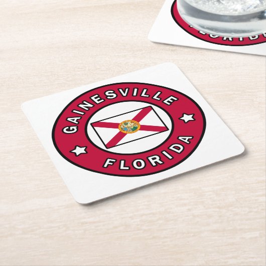 Gainesville Florida Kartonnen Onderzetters (Schuin)