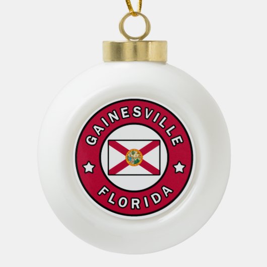 Gainesville Florida Keramische Bal Ornament (Voorkant)
