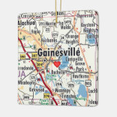 Gainesville Florida Map Keramisch Ornament (Links)