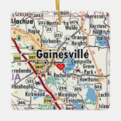 Gainesville Florida Map Keramisch Ornament (Voorkant)