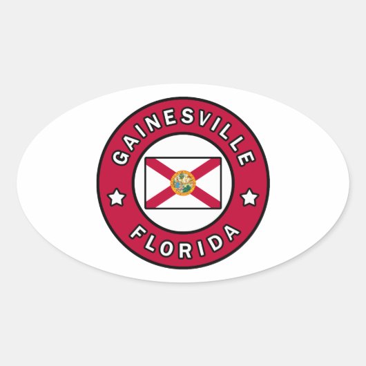 Gainesville Florida Ovale Sticker (Voorkant)