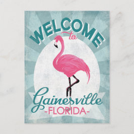 Gainesville Florida Pink Flamingo Retro Briefkaart