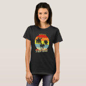 Gainesville Florida Retro Tropical Palm Trees Vaca T-shirt (Voorkant volledig)