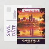 Gainesville Florida Silhouette Trouw Uitnodiging (Voorkant / Achterkant)