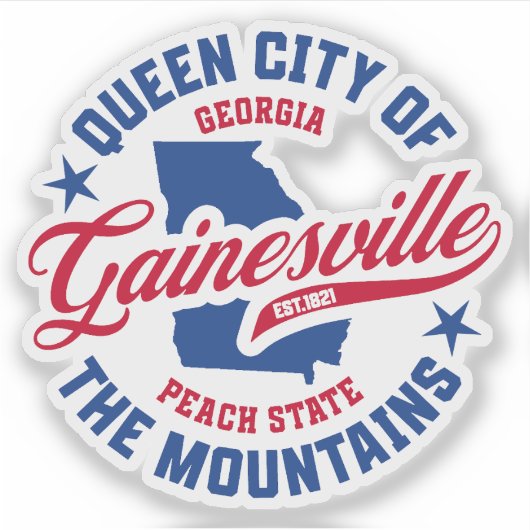 Gainesville, Georgia Sticker (Voorkant)