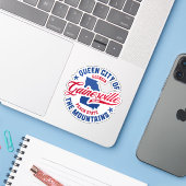 Gainesville, Georgia Sticker (Laptop met iPhone)