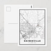 Gainesville Map Briefkaart (Voorkant / Achterkant)