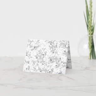 Gainsboro, Porcelain, White Folded Hartelijk dank Bedankkaart