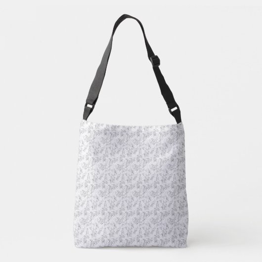 Gainsboro, Porcelain, White Smoke dot Design Crossbody Tas (Achterkant)