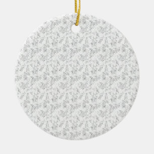 Gainsboro, Porcelain, White Smoke dot Design Keramisch Ornament