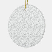 Gainsboro, Porcelain, White Smoke dot Design Keramisch Ornament (Links)